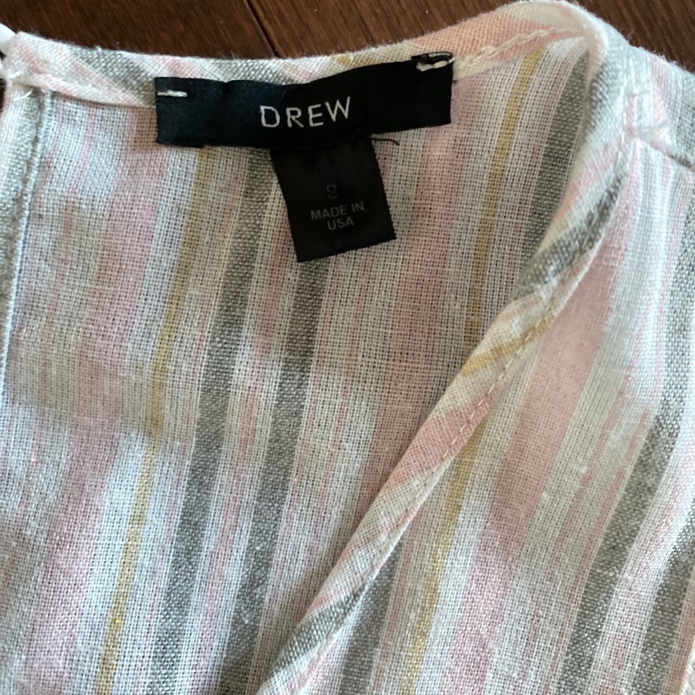 ✨ DREW | Striped Linen Jumpsuit NWOT - Picture 9 of 12